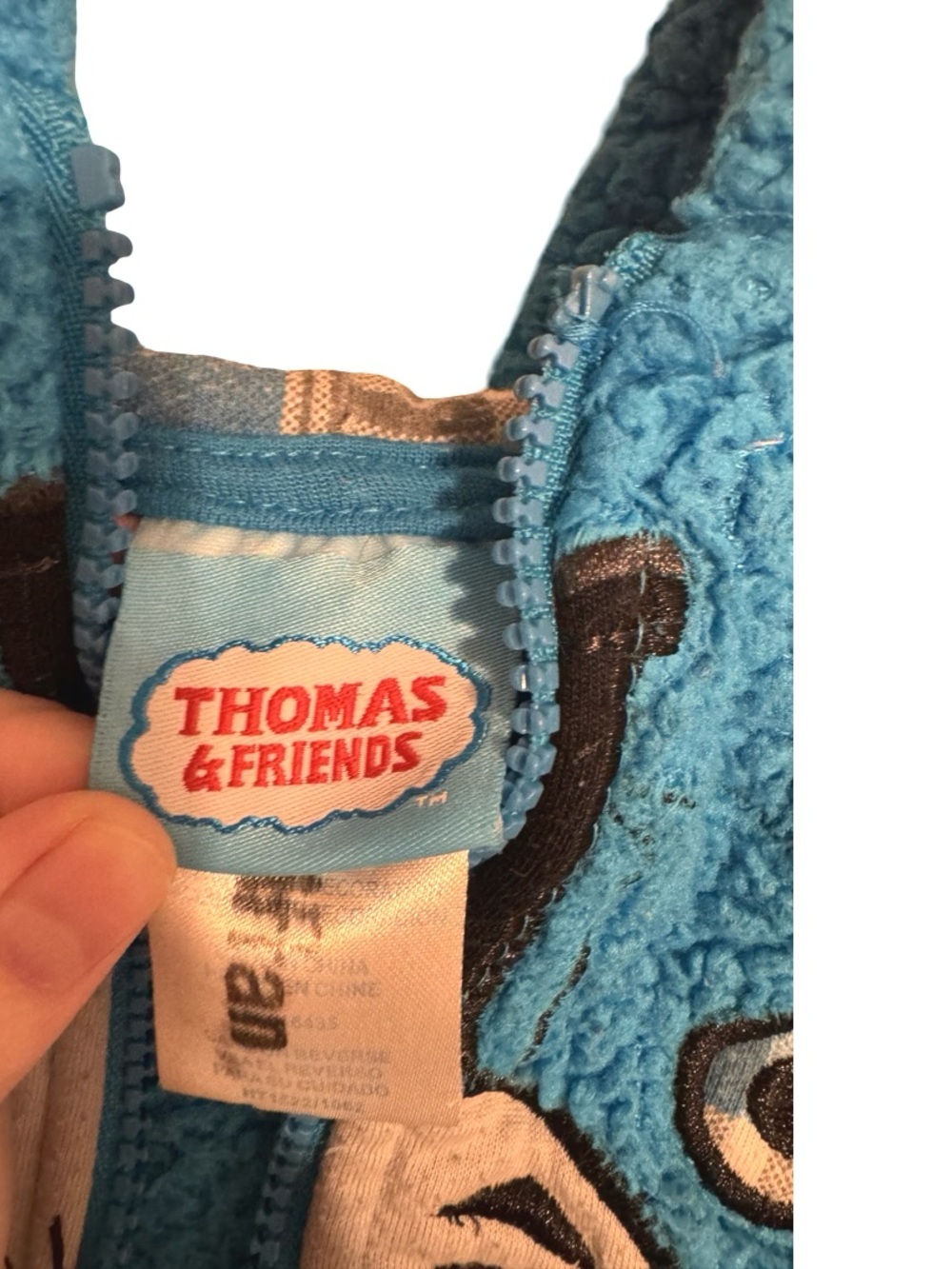 Thomas & Friends Hooded Full Zip Sherpa Jacket Toddler Size 3T Y2K - Picture 4 of 9